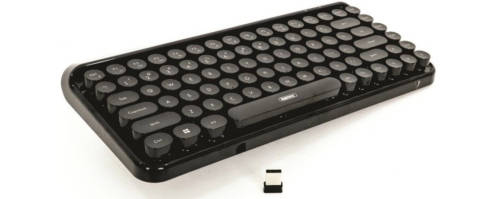 Remax K101 Retro Typewriter Wireless Keyboard For Laptop ,TV-Box- Red or Black
