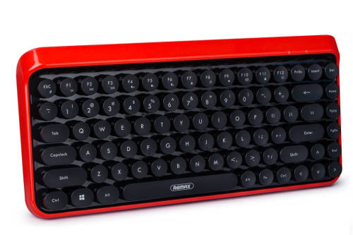 Remax K101 Retro Typewriter Wireless Keyboard For Laptop ,TV-Box- Red or Black