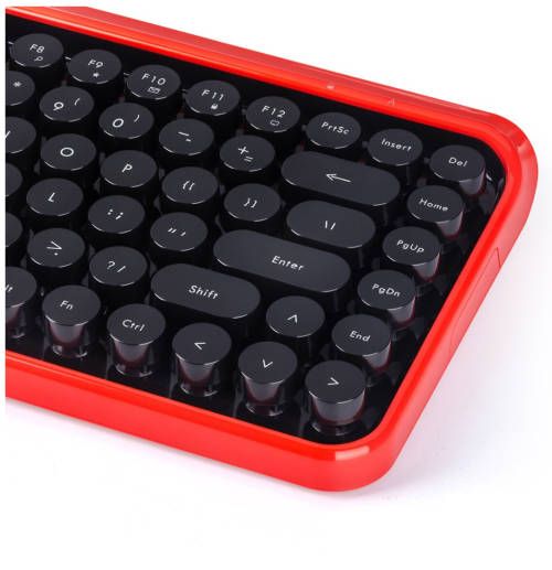 Remax K101 Retro Typewriter Wireless Keyboard For Laptop ,TV-Box- Red or Black