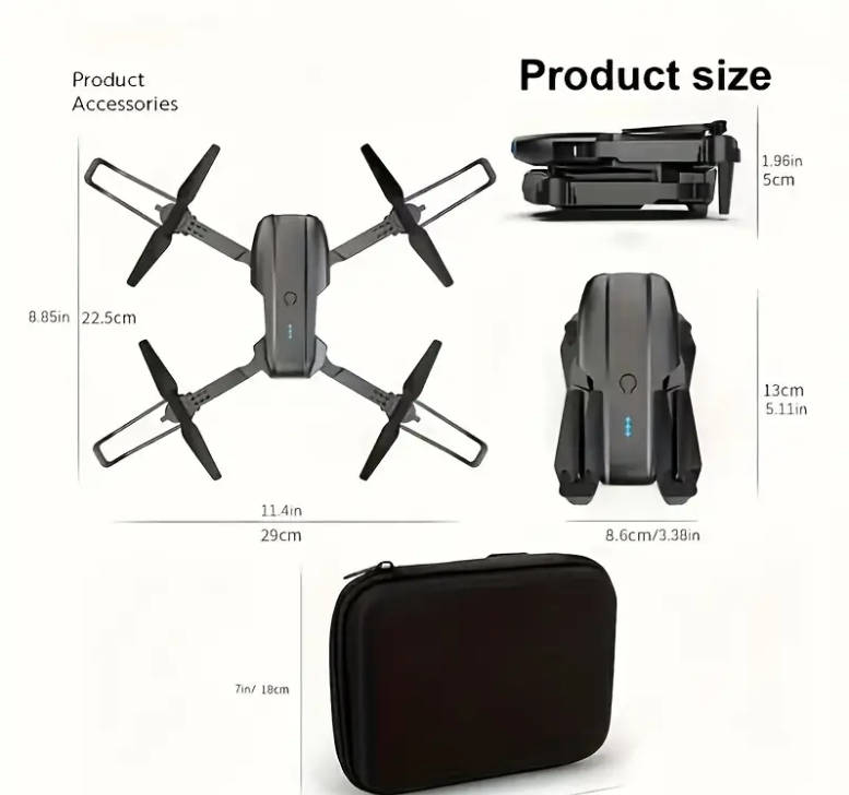 E99 Drone: Folding Drone - SD Dual Camera, Remote-controlled Drone