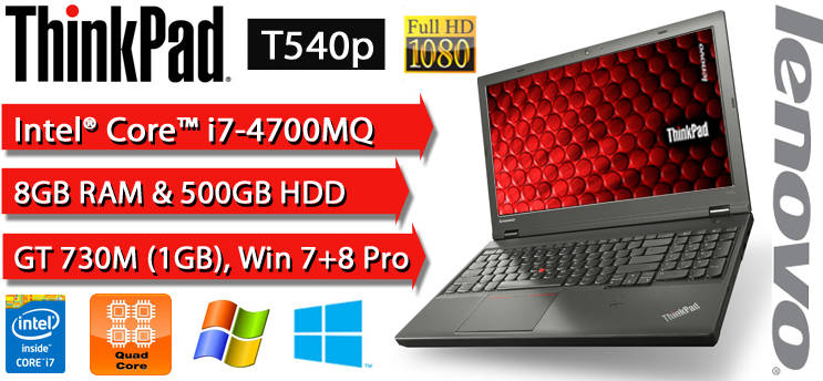 *Graphic Design/Engineering*LENOVO THINKPAD T540P*QUAD CORE i7*8GB*FHD*NVIDIA*1000GB HDD*