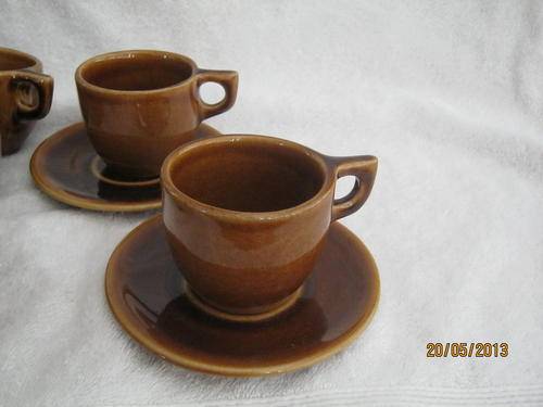 Set of 8 G C Ware (South Africa) ESPRESSO CUPS & SAUCERS