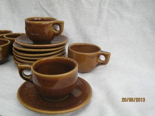 Set of 8 G C Ware (South Africa) COFFEE CUPS & SAUCERS