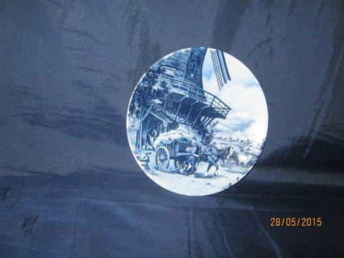 Delft Wall Plate Ter Steege Hand decorated "Horse and cart"