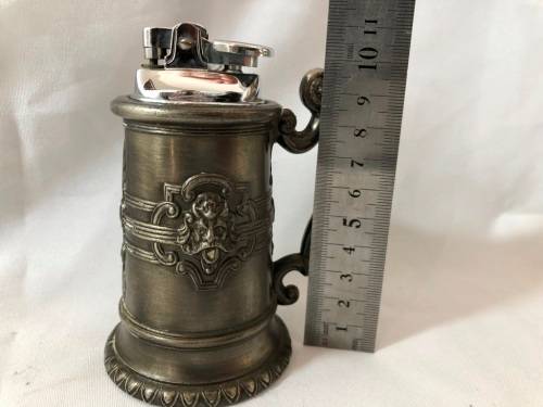 PEWTER BEER MUG LIGHTER - NOT TESTED