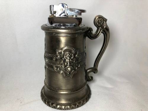 PEWTER BEER MUG LIGHTER - NOT TESTED