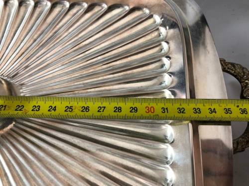 Highly detailed antique silver plated and glass entre dish with cover