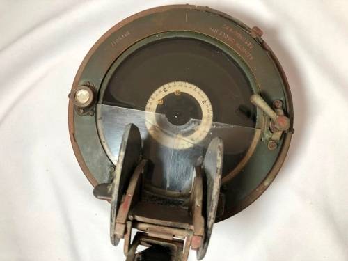 WW2 BRITISH RAF AIRCRAFT OBSERVER'S COMPASS WITH AZIMUTH CIRCLE - TYPE O.2.A Ref 6A/0.892