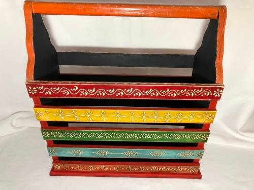 Moroccan hand decorated magazine rack