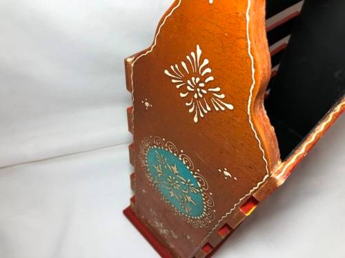 Moroccan hand decorated magazine rack