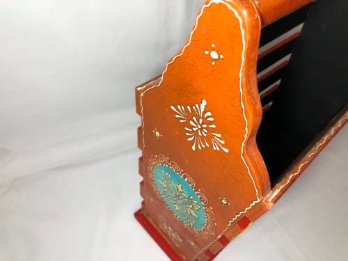 Moroccan hand decorated magazine rack