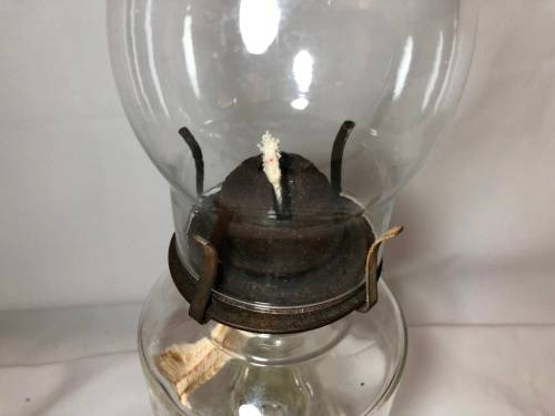 DETAILED GLASS OIL LAMP - WORKING (40CM)