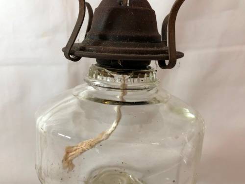 DETAILED GLASS OIL LAMP - WORKING (40CM)