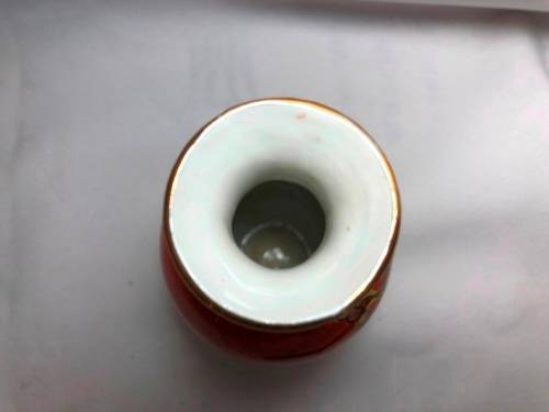 SMALL ORIENTAL HAND PAINTED PORCELAIN VASE