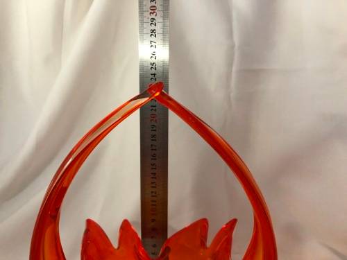 MURANO GLASS BASKET - NEAR PERFECT 24CM HIGH