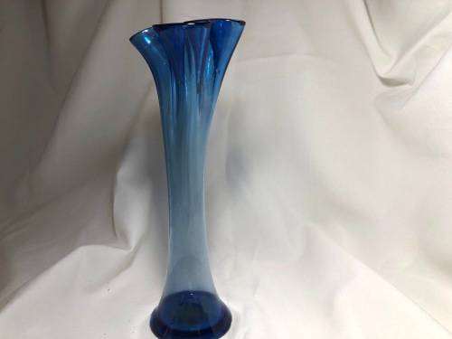 Vintage blue glass vase - perfect condition - 25cm