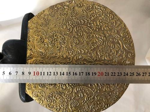 BEAUTIFUL HANDMADE ELEPHANT SHAPE WOOD SIDE TABLE COVERED WITH BRASS