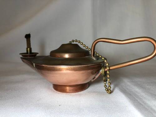 VINTAGE COPPER NORMEWARE OIL LAMP