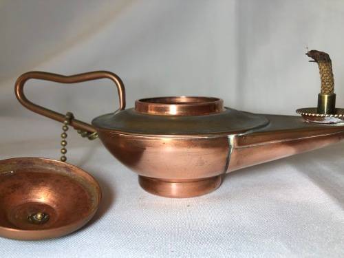 VINTAGE COPPER NORMEWARE OIL LAMP