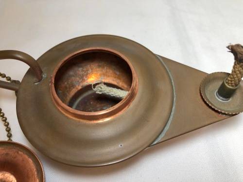 VINTAGE COPPER NORMEWARE OIL LAMP