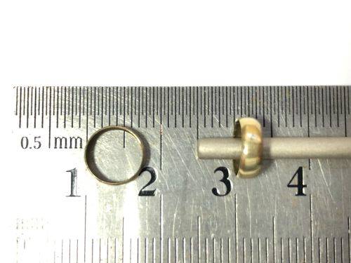 6 9ct Gold friendship rings for a necklace or bracelet