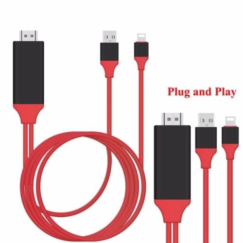 iPhone Lightning to HDMI Cable Adapter 2M iPhone 7, 7Plus, 6S 6Plus, for iPad etc