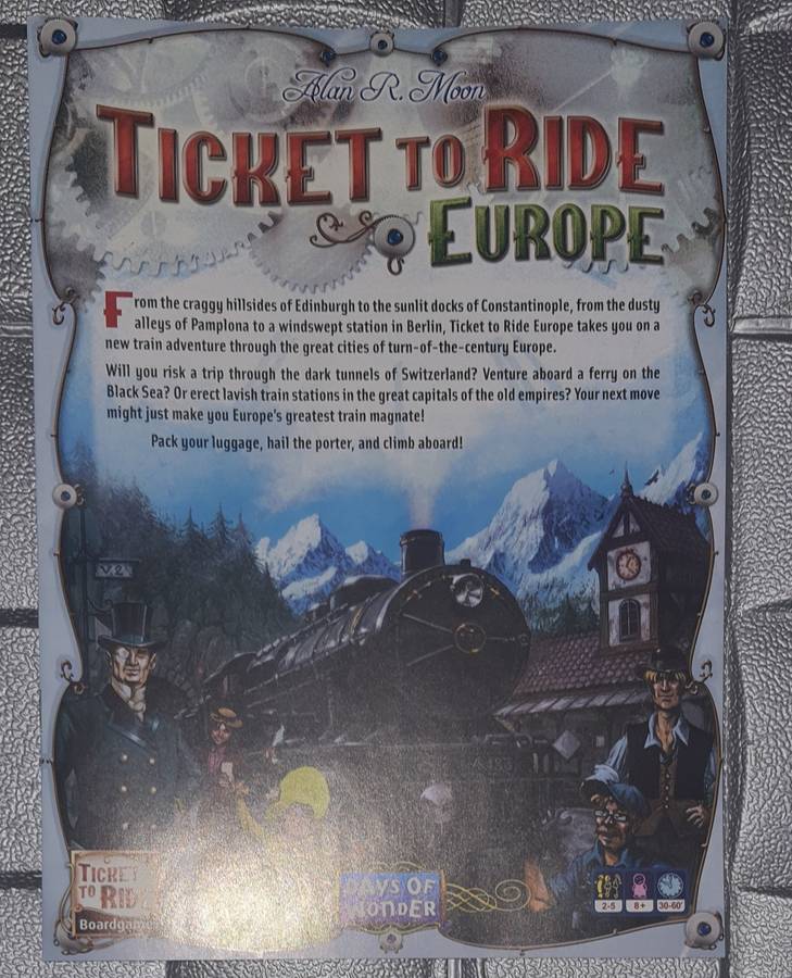 Ticket to ride Europe Board Game Brand New