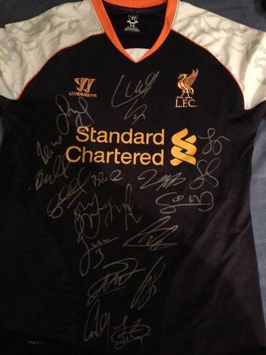 LIVERPOOL 2012-2013 squad signed football + COA RARE!!!!