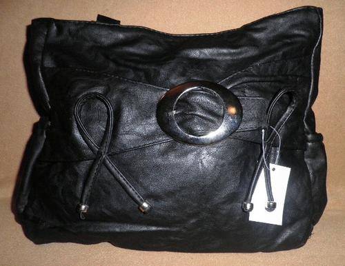 GORGEOUS GOOD QUALITY BLACK PU LEATHER HANDBAG