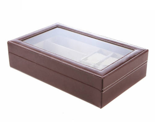 PU Leather 6 Watch Organizer Box and 3 Piece Eyeglasses Storage  Display Case Organizer  Unboxed