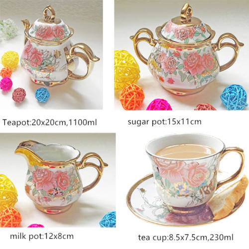 Deluxe European-Style Ceramic Coffee Cup Set Unboxed