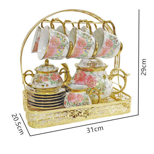 Deluxe European-Style Ceramic Coffee Cup Set Unboxed