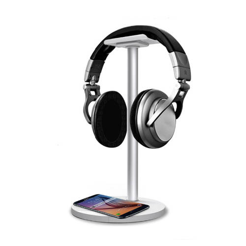 Wireless Charging Dock With Headphone Stand-White Unboxed