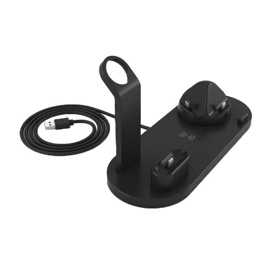 3 in 1 Wireless Charging Dock Station for Apple Watch Airpods iPhone-Black Unboxed