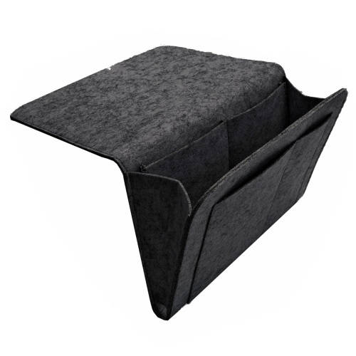 Bedside Deskside Caddy Felt Storage Organizer-Dark Gray Unboxed