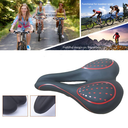 Shock Absorbing MTB Bike Saddle Seat Bicycle Cycling Seat-Red Unboxed