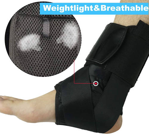 Lace-Up Sports Ankle Stabilization Support for Sprains & Injuries (Size:L) Unboxed