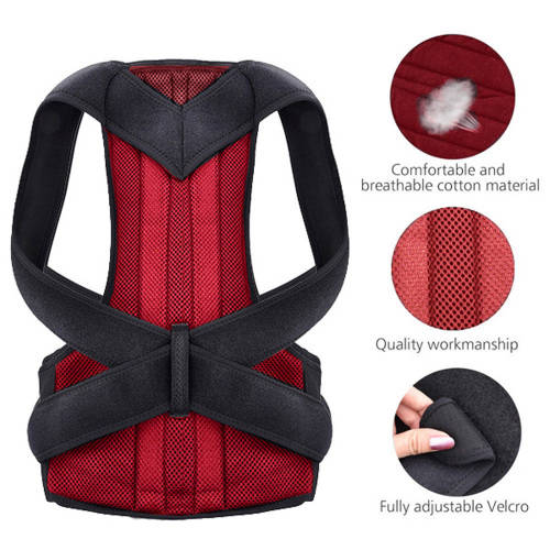 Posture Corrector Bad Back Support Brace-XL(Red) Unboxed