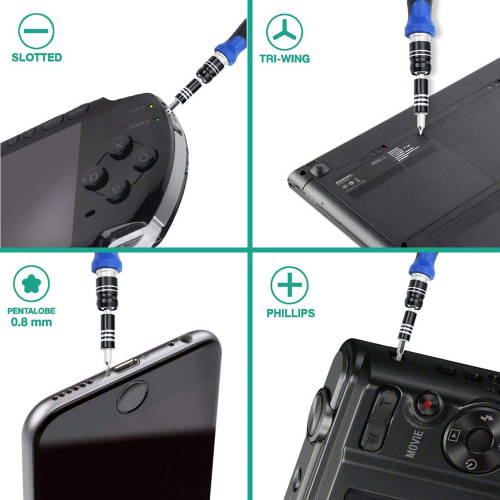 63 in 1 with 56 Bits Precision Screwdriver Kit - Blue Unboxed