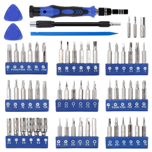 63 in 1 with 56 Bits Precision Screwdriver Kit - Blue Unboxed