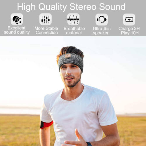 Sleep Headphones Bluetooth Headband with Ultra-Thin Stereo Speaker - Gray Unboxed