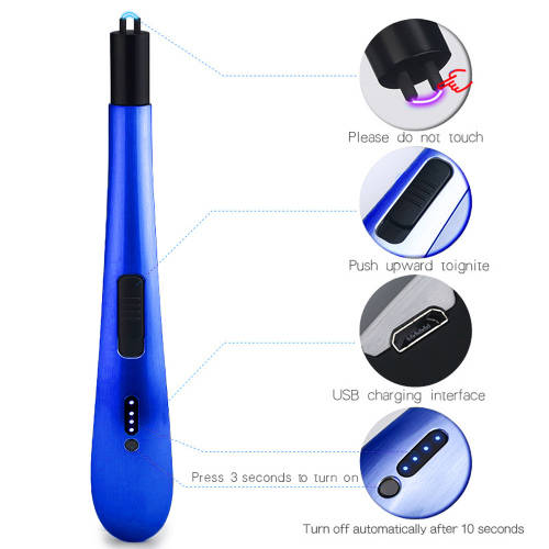Outdoor BBQ Long Handle Rechargeable Electric USB Pulsed Arc Lighter