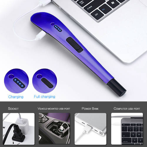 Outdoor BBQ Long Handle Rechargeable Electric USB Pulsed Arc Lighter