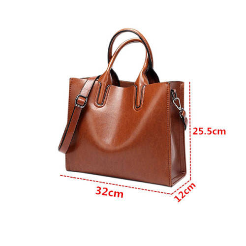 Womens Large Capacity PU Leather Bag Top Handle Satchel Handbag Fashion Purse Shoulder Bag