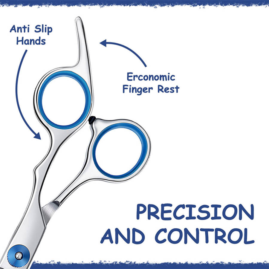 Professional 6 inch Pet Grooming Scissors Set With Storage Pouch - 5 Pieces