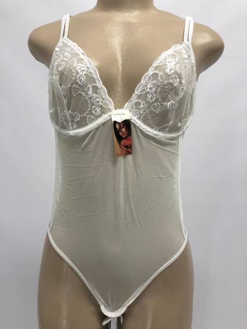 Size M one piece chiffon Lingerie white