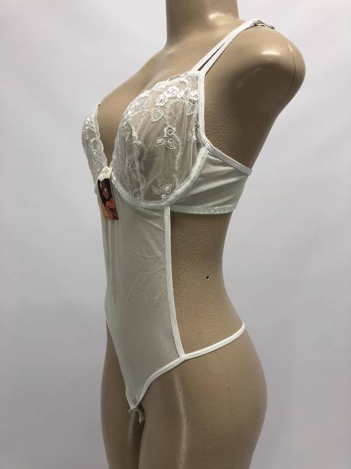 Size M one piece chiffon Lingerie white