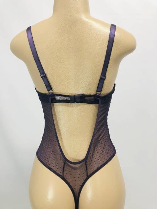 size 34B one piece bodysuit purple