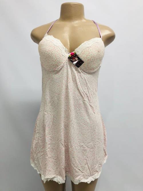 size M white skirt with pink flower