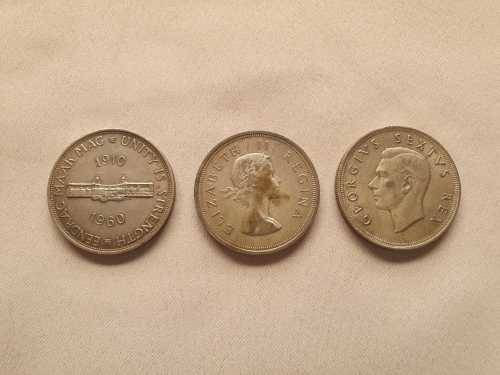 3x 5 Shillings Union of South Africa bid per coin to take all 3